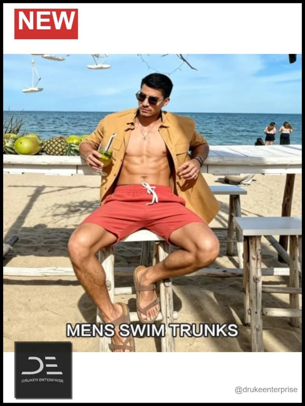 Men's Swim Trunks 2 in 1 Board Shorts with Compression Liner Quick Dry